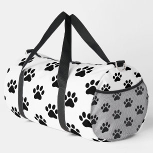 Sac De Sport Classique Empreinte de Patte Noire Blanche