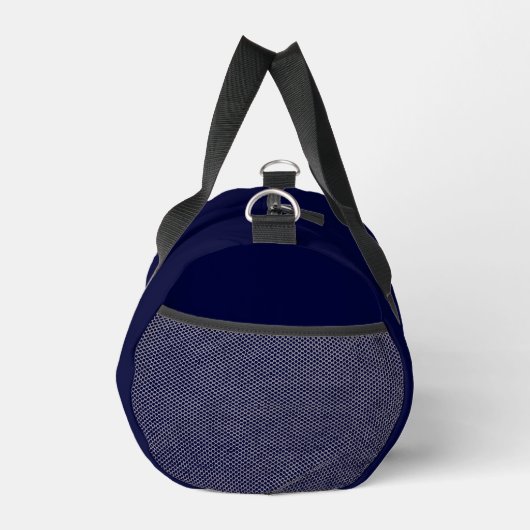 Sac De Sport Classique Moderne Minimal Marine Bleu Blanc Monogr (Droite)