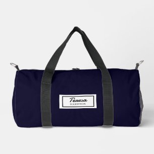 Sac De Sport Classique Nostalgie Américaine Style Minimal Bleu