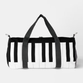 Sac De Sport Clavier musical de piano noir blanc (Recto)