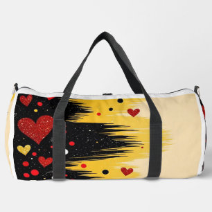 Sac De Sport Cœurs Amour Abstraits Coup de Pinceau