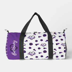 Sac De Sport Coeurs de poitrine pourpre, Pom Poms, Motif de még