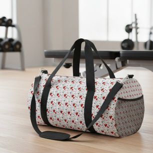 Sac De Sport Cœurs gribouillés rouges et noirs dessinés à la ma