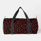 Sac De Sport Coeurs rouges sur noir (Verso)