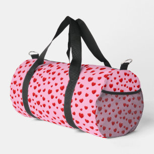 Sac De Sport Coeurs rouges sur rose