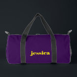 Sac De Sport Color block minimalist custom name<br><div class="desc">Add your name on this minimalist color block design on purple background.</div>