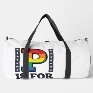 Sac De Sport Conception de chemise arc-en-ciel de lettre de fie
