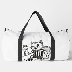 Sac De Sport Conception de chemise de gravure de chat de footba