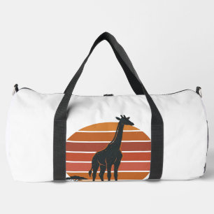 Sac De Sport Conception de chemise vectorielle Safari Coucher d