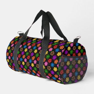 Sac De Sport Conception de fleurs arc-en-ciel rétro colorées No