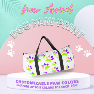 Sac De Sport Conception Empreinte de patte de chien coloré, Cou