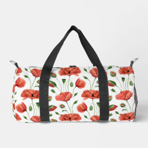 Sac De Sport Coquelicot Aquarelle Fleur Sauvage