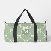 Sac De Sport Coquette Bows Gingham Monogram Cream Sage Green  (Recto)