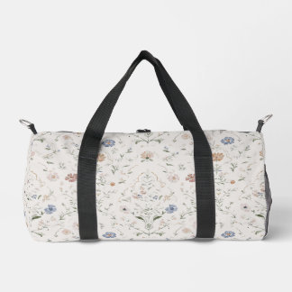 Sac De Sport Cottagecore Beige Fantaisiste Fleur Sauvage Aquare