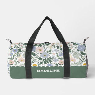 Sac De Sport Cottagecore Fleur Sauvage Nom Teinte Bleue