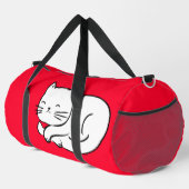 Sac De Sport Couchage blanc mignon de chat (Coin droit)