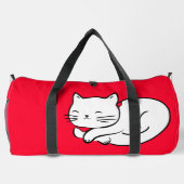 Sac De Sport Couchage blanc mignon de chat (Verso)
