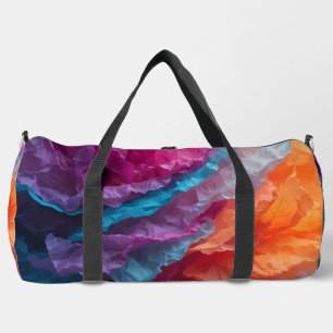 Sac De Sport Couches de papier de soie abstrait lumineux