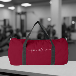 Sac De Sport couleur bordeaux - écriture élégante
