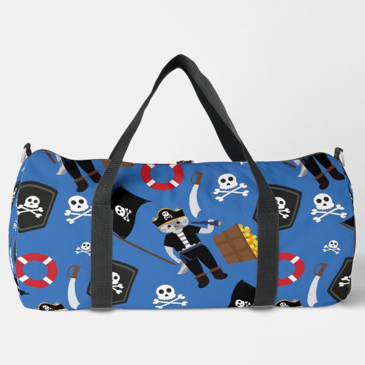 Sac De Sport crâne de pirate bleu (Recto)