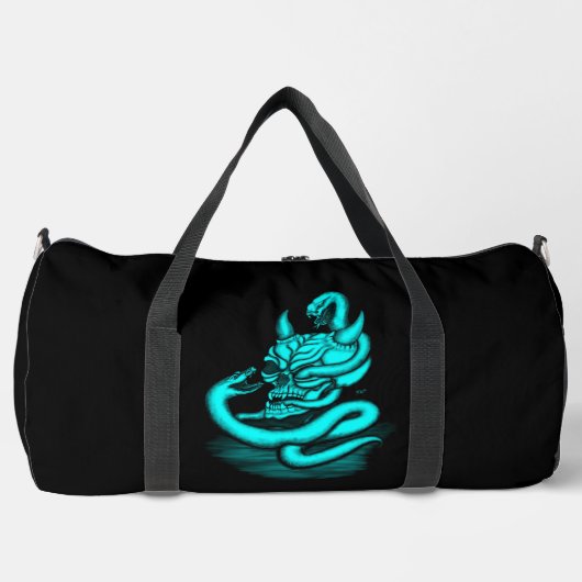 Sac De Sport Crâne - Tête diabolique avec serpent (Recto)