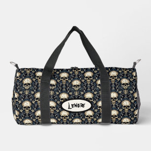 Sac De Sport Crânes gothiques Blue Floral
