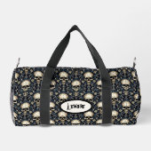 Sac De Sport Crânes gothiques Blue Floral (Verso)