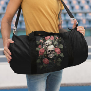 Sac De Sport Crânes Vintage en fleurs