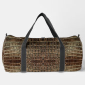 Sac De Sport Cuir Alligator Brown (Recto)