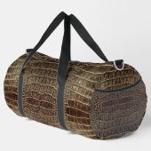 Sac De Sport Cuir Alligator Brown (Coin droit)
