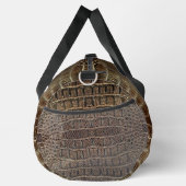 Sac De Sport Cuir Alligator Brown (Droite)