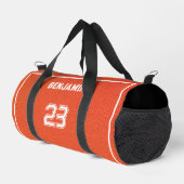 Sac De Sport Custom Basketball Textured Player Number Orange (Coin droit)