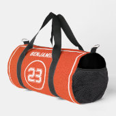 Sac De Sport Custom Basketball Textured Player Number Orange (Coin droit)
