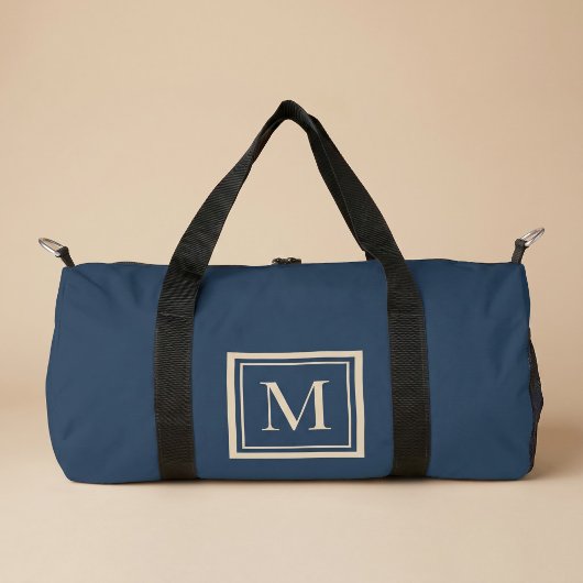 Sac De Sport Custom Blue & Vanilla Framed Monogram
