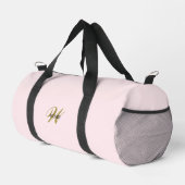 Sac De Sport Custom Gold Initial l Girly Blush Pink Fitness Gym (Coin droit)