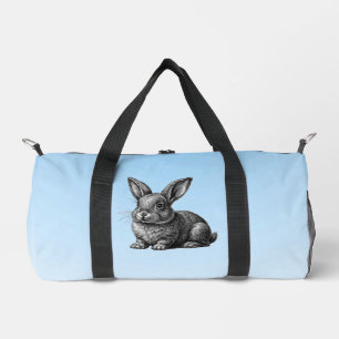 Sac De Sport Cute Grey Rabbit contre un ciel bleu