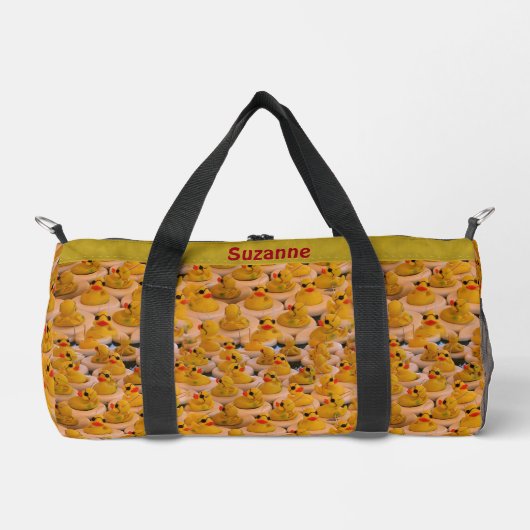Sac De Sport Cute Jaune Canards En Caoutchouc Personnalisé (Recto)