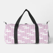 Sac De Sport Dachshunts doux sur les rayures roses modernes nui (Recto)