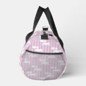 Sac De Sport Dachshunts doux sur les rayures roses modernes nui (Droite)