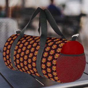 Sac De Sport Dahlia à collerette rouge motif floral sur fond no