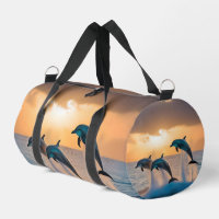 Danse au crépuscule : Trois dauphins sautant 