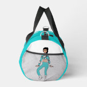 Sac De Sport Danseuse personnalisée Duffle Aqua White #2 (Droite)