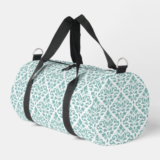 Sac De Sport Défiler Damask Motif Turquoise (Coin gauche)