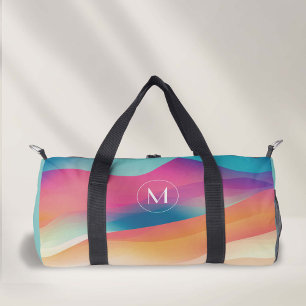 Sac De Sport dégradé coloré monogramme moderne danse