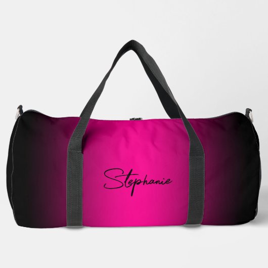 Sac De Sport Dégradé Magenta du bord noir (Recto)