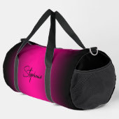Sac De Sport Dégradé Magenta du bord noir (Coin droit)