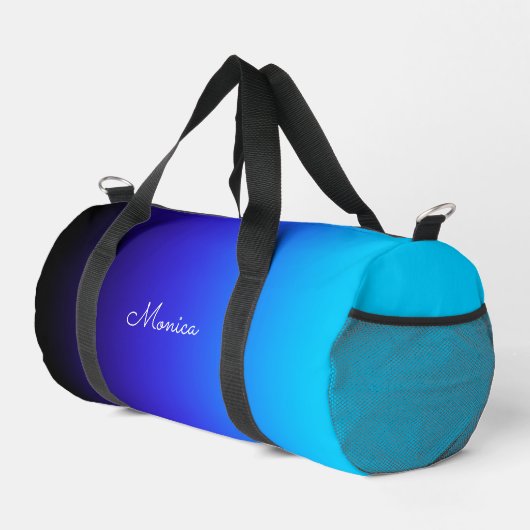Sac De Sport Dégradé noir Indigo et bleu Aqua (Coin droit)