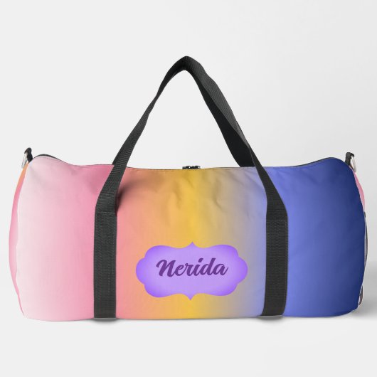 Sac De Sport Dégradé rose jaune bleu (Recto)
