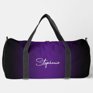 Sac De Sport Dégradé royal pourpre du bord noir