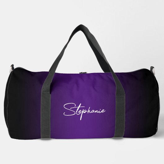 Sac De Sport Dégradé royal pourpre du bord noir (Recto)